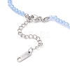 6Pcs 6 Colors Glass Faceted Rondelle Beaded Necklaces with 304 Stainless Steel End Chains NJEW-JN05494-7