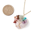 Chakra Yoga Gemstone Pendant Necklaces NJEW-JN05083-01-3