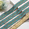 Ethnic Embroidery Polyester Flat Ribbons OCOR-WH0060-38A-4
