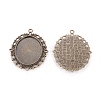 Tibetan Style Oval Pendant Cabochon Settings TIBE-473-AB-NR-2