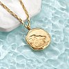 304 Stainless Steel Constellation Pendant Necklaces NJEW-K392-01G-05-3
