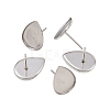 Tarnish Resistant 304 Stainless Steel Stud Earring Settings X-STAS-Q170-13-1