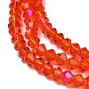 Transparent Electroplate Glass Beads Strands LS-GLAA-F029-4mm-D14-3