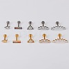 G23 Titanium Micro Pave Clear Cubic Zirconia Internally Threaded Labrets WG2497D-01-2