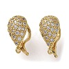 Rack Plating Brass Micro Pave Clear Cubic Zirconia Twister Clasps KK-M254-03G-1