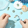 5Pcs 5 Styles Natural Paua Shell Pendants KK-CJ0003-10-5