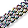 Handmade AB Color Plated Acrylic Twisted Chains & Cable Chains AJEW-JB00978-5