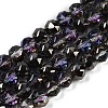 Transparent Electroplate Glass Beads Strands X-EGLA-N002-34C-C21-1