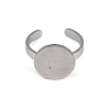 304 Stainless Steel Cuff Ring Components STAS-D372-04P-05-2