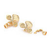 Brass Micro Pave Clear Cubic Zirconia Fold Over Clasps X-KK-S354-305-NF-3