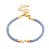 Nylon Cords Bracelet Makings Fit for Connector Charms AJEW-P116-02G-28-1