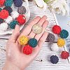 Handmade Cloth Fabric Covered Pendants WOVE-PH0001-13G-4