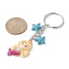 Mermaid Opaque Resin Pendant Keychain X1-KEYC-JKC00624-02-3