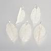Electroplated Natural Leaf Big Pendants IFIN-Q119-03A-1