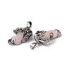 Natural Rose Quartz Pendants G-H281-06E-3