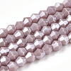 Opaque Solid Color Electroplate Glass Beads Strands LS-EGLA-A039-P2mm-A13-1