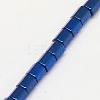 Electroplate Non-magnetic Synthetic Hematite Beads Strands G-J166-3x3mm-05-3