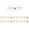 Natural Turquoise Column Beaded Chains CHC-K012-02G-07-2