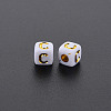 Opaque White Acrylic Beads MACR-Q242-010C-2