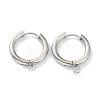Tarnish Resistant 201 Stainless Steel Huggie Hoop Earring Findings STAS-P283-01G-P-1