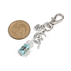 7Pcs Chakra Natural & Synthetic Gemstone Chip & Glass Bottle Pendant Decorations HJEW-JM04167-3