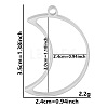 Non-Tarnish Stainless Steel Open Back Bezel Pendants PW-WGB5BE7-01-1