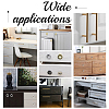 8Sets Zinc Alloy & Stainless Steel Drawer Knobs FIND-AR0001-45EB-6