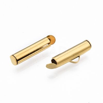 304 Stainless Steel Slide On End Clasp Tubes STAS-S115-01E-G-1