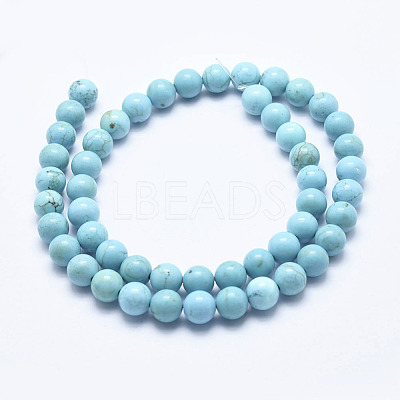 Natural Howlite Beads Strands X-G-K244-02-6mm-01-1