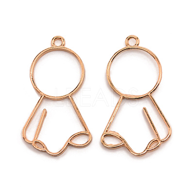 Alloy Open Back Bezel Pendants FIND-WH0100-29-1