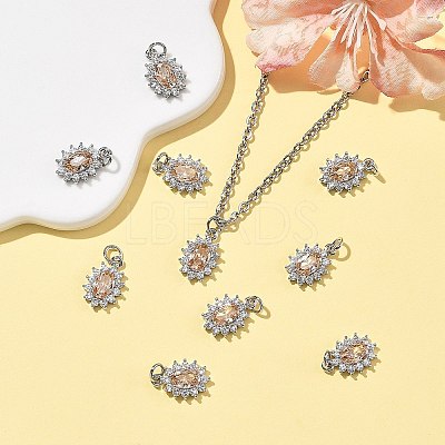 SHEGRACE Brass Micro Pave Cubic Zirconia Pendants XGRQ2O263-446A-P-1