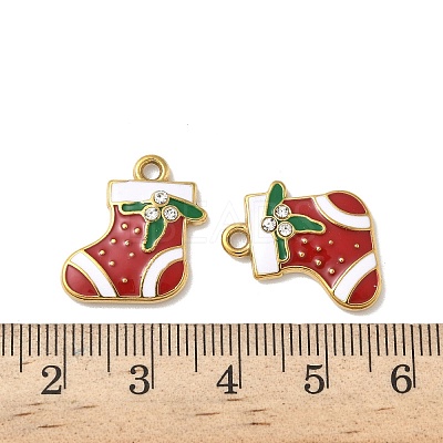 304 Stainless Steel Enamel Pendants STAS-L300-012G-12-1