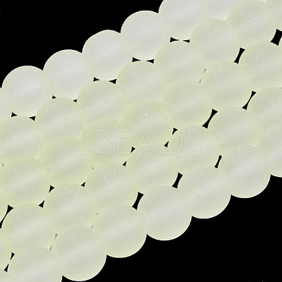 Baking Paint Transparent Glass Bead Strands GLAA-S031-10mm-23-1