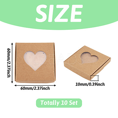 Square Kraft Paper Jewelry Storage Boxes CON-TAC0001-04B-1