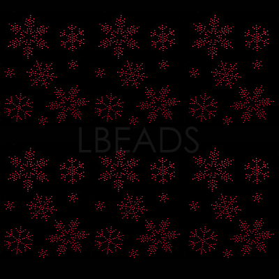 Snowflake Pattern Hotfix Rhinestones DIY-WH0430-205C-1