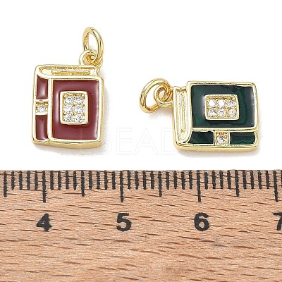 Brass with Crystal Rhinestone & Enamel Charms RB-CBA6830-10G-01-1