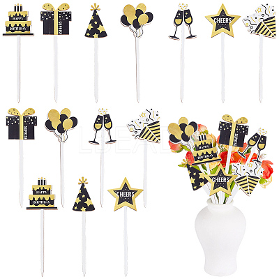 14Pcs Wooden Picks for Vase Decorations AJEW-SP0004-71D-1