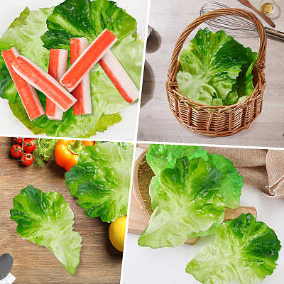 PVC Imitation Lettuce Leaf DJEW-WH20002-23-1