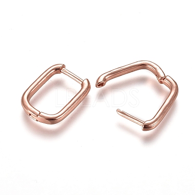 Brass Huggie Hoop Earrings EJEW-L234-61-RG-1