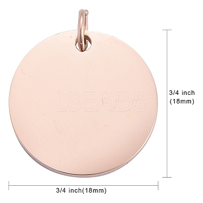 Ion Plating(IP) 304 Stainless Steel Pendants STAS-I311-32G-RG-1