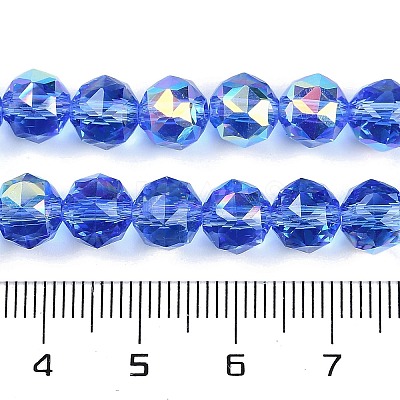 Transparent Electroplate Glass Beads Strands EGLA-N002-34C-C27-1