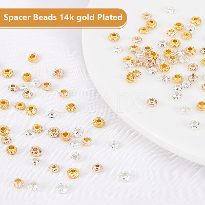 120Pcs 15 Styles Zinc Alloy Spacer Beads FIND-GA0004-65-1