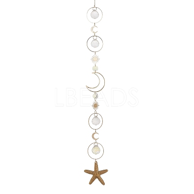 Glass Hanging Suncatchers HJEW-JM04587-1