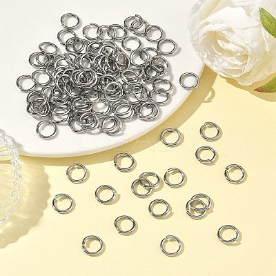Tarnish Resistant 304 Stainless Steel Open Jump Rings STAS-R065-43-1