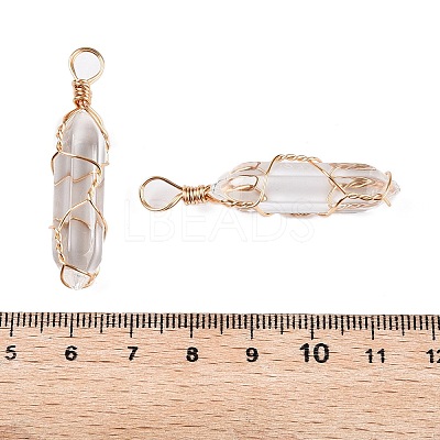 Lampwork Pendants GLAA-T023-07J-1