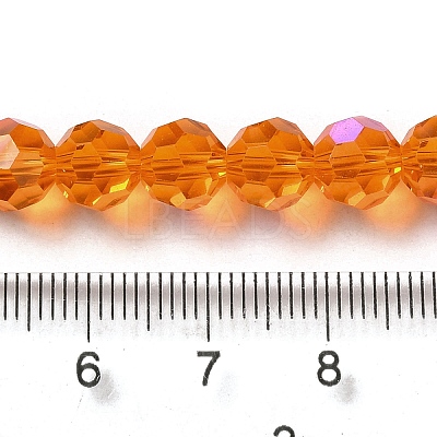 Electroplate Transparent Glass Beads Strands EGLA-A035-T8mm-L05-1