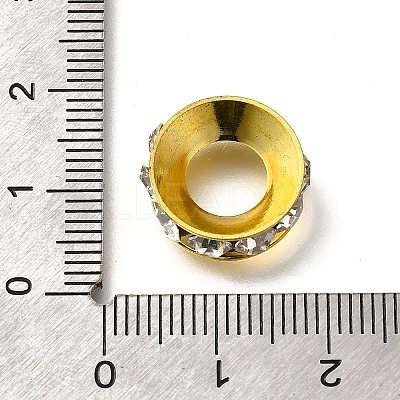Brass Rhinestone Spacer Beads KK-M313-44D-12-1