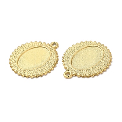 Ion Plating(IP) 304 Stainless Steel Pendant Cabochon Settings STAS-L020-026G-1