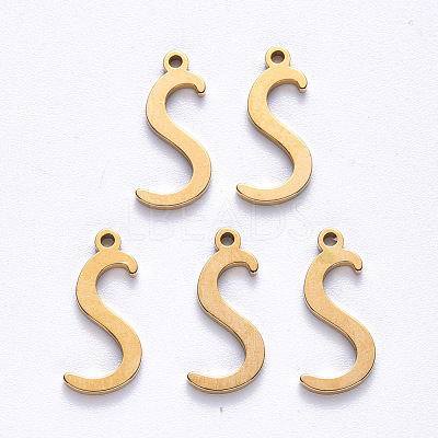 PVD Vacuum Plating 201 Stainless Steel Charms STAS-R105-S-G-1
