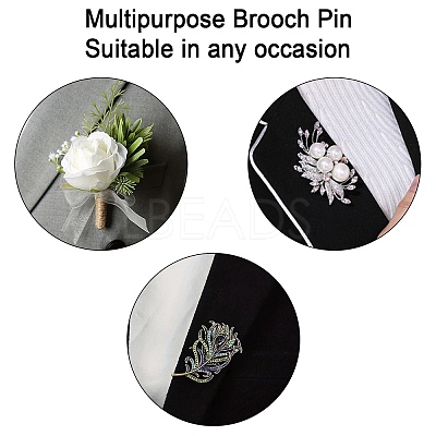 120Pcs Iron Brooch Findings IFIN-YW0003-50-1
